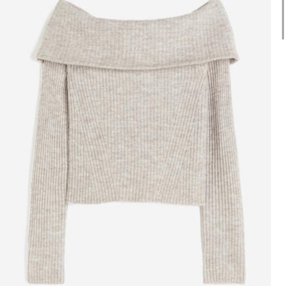 Women's Off-Shoulder Ribbed Sweater